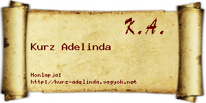 Kurz Adelinda névjegykártya